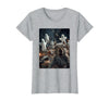 Funny Halloween Animals Selfies Clothing Funny Squirrel Selfie with Ghosts Haunted Forest Halloween T-Shirt - Heather Grey