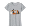 Golden Retriever Dog Ghost In Boo Sheet Women Men Funny Golden Retriever Dog Ghost in Boo Sheet Halloween T-Shirt - Heather