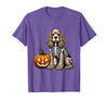 Spooky Cocker Spaniel Skeleton Costumes Halloween Cocker Spaniel Skeleton Jack O Lantern Funny Dog Halloween T-Shirt -