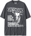 BABATEES U.S.A. MAX-Heavyweight Punk Rock Animals Shaka Wear Oversized 7.5oz Cotton Tshirt - Greyhound
