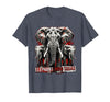 Mademark Elephant Mom Squad Cute Wildlife Design T-Shirt - Men - Heather Blue