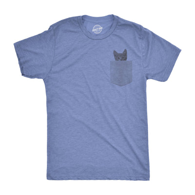 Crazy Dog T-Shirts Pocket Cat Funny Peeking Pet Kitten Animal Graphic Mens T Shirts