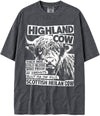 BABATEES U.S.A. MAX-Heavyweight Punk Rock Animals Shaka Wear Oversized 7.5oz Cotton Tshirt - Highland Cow