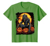 FrightNightFits Werewolf Orange Halloween T-Shirt - Grass Green