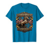 Mademark Horses Over Everything Equestrian Design T-Shirt - Men - Sapphire Blue