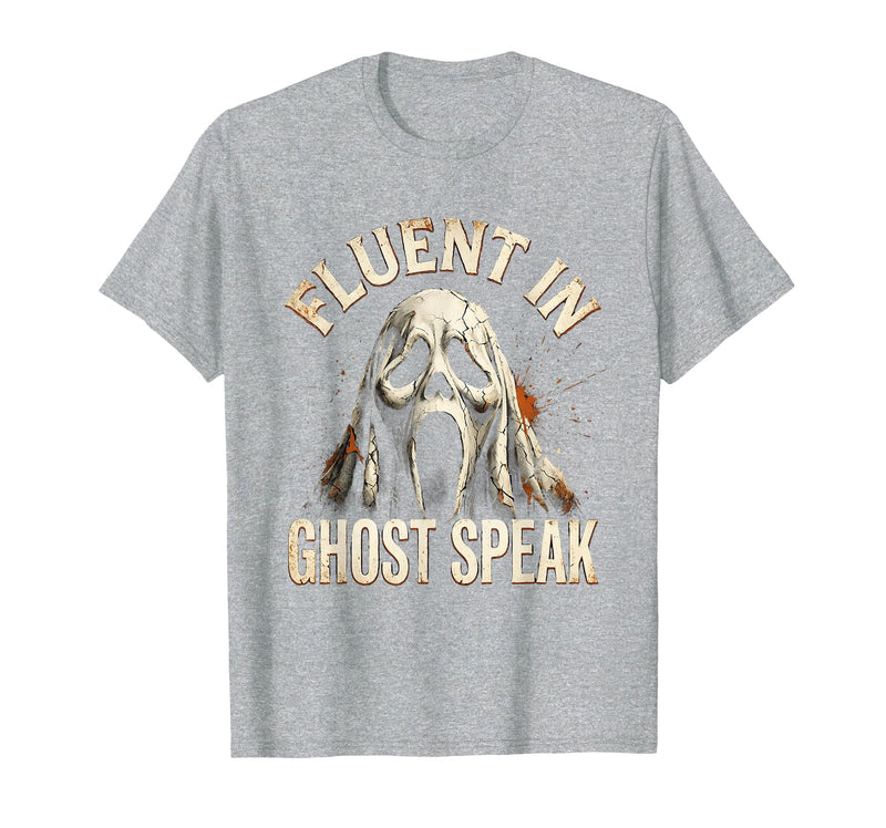 Mademark Ghost & Spirits - Ghost (99 Problems All) T-Shirt - Heather Grey-fluent in Ghost Speak