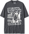 BABATEES U.S.A. MAX-Heavyweight Punk Rock Animals Shaka Wear Oversized 7.5oz Cotton Tshirt - Belgian Malinois