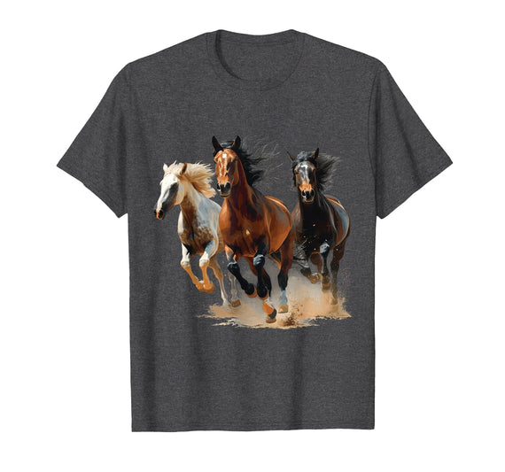 Vintage Horse Lover Horses Vintage Horses Lover Graphic for Men Women Boys Girls T-Shirt - Men - Dark Heather Grey