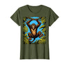 Mademark Monkey Hanging From Jungle Vine Graphic T-Shirt - Women - Olive Green