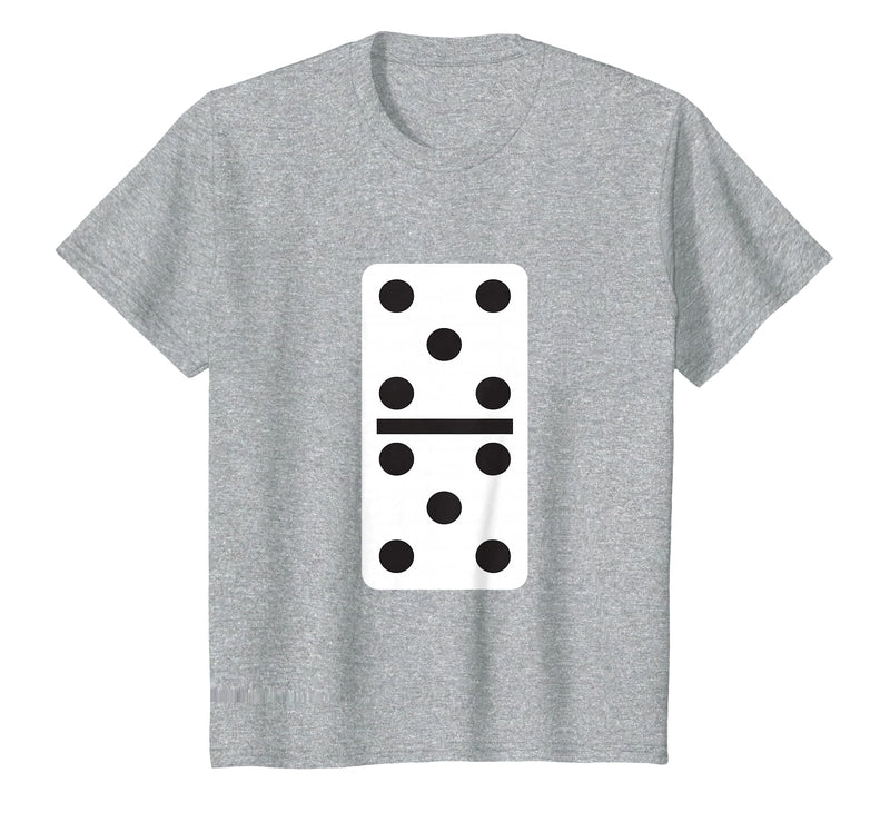 Fun and Easy Halloween Costume T-Shirts - Dominoes Double Five Dominoes Halloween Costume 5 Domino Game T-Shirt - Heather