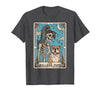 The Bulldog Mom Tarot Card Halloween Women Men Kid Retro Funny The Bulldog Mom Tarot Card Skeleton Halloween T-Shirt - Dark