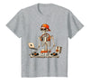 Funny Skeleton DJ Halloween Men Outfit Skeleton DJ Halloween Costume Turntable Music Funny Men Boys T-Shirt - Heather Grey