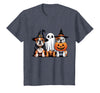 English Bulldog Halloween Funny Dog Lover Pumpkin Witch T-Shirt - Heather Blue