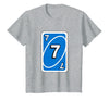 UNO Halloween Blue 7" Card T-Shirt - Heather Grey