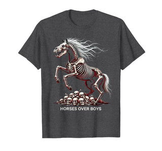 Mademark Horses Over Boys Equestrian Design for Women T-Shirt - Men - Dark Heather Grey