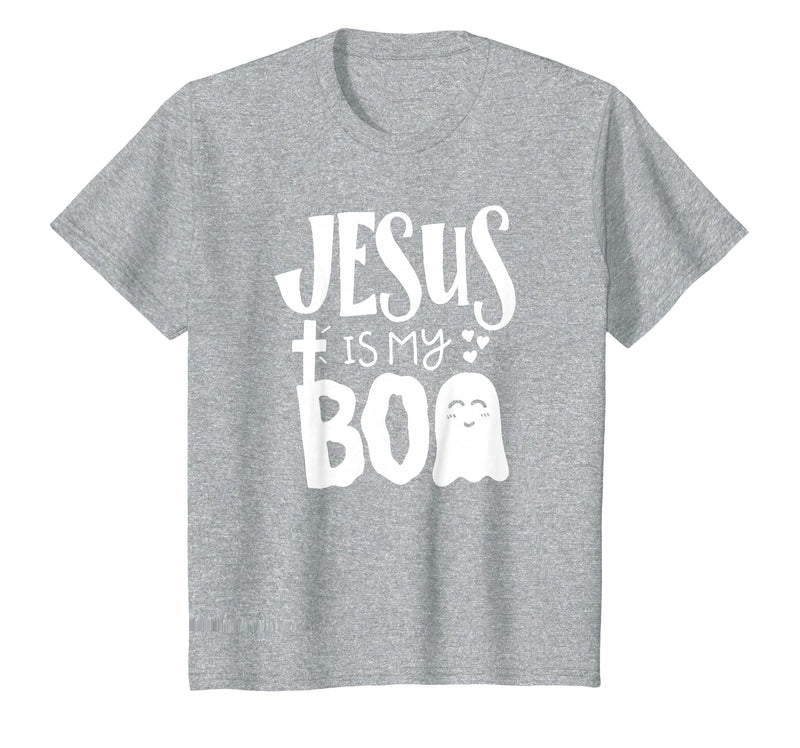 Jesus is My Boo - Funny Christian Halloween Quote Humor T-Shirt - Heather Grey