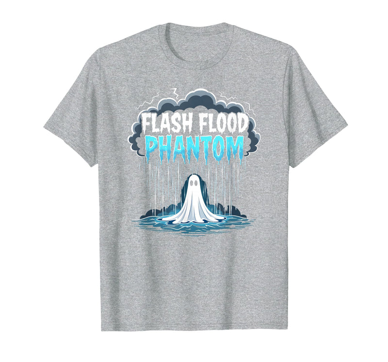 Mademark Halloween Weather Flash Flood Phantom Spooky Storm T-Shirt - Heather Grey