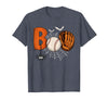 Boo Baseball Halloween Tee Funny Boo Baseball Halloween Sports Men Boys Kids Toddler T-Shirt - Heather Blue