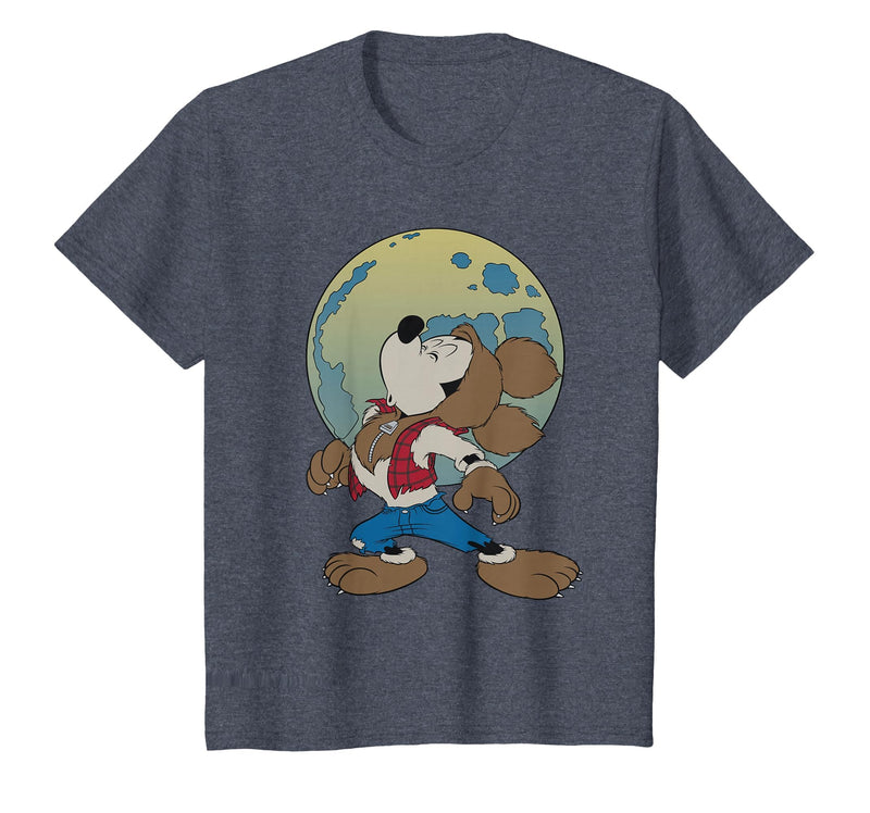 Disney Mickey Mouse Werewolf Halloween Costume T-Shirt - Heather Blue