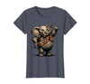 Mademark Land Of The Ivory, Land Of Mine Patriotic Elephant Design T-Shirt - Women - Heather Blue