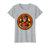 Mademark Eager Monkey Pressing the Big Red Button T-Shirt - Women - Heather Grey