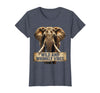 Mademark Wild and Wrinkly Vibes Elephant Graphic Design T-Shirt - Women - Heather Blue