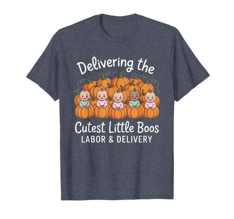 Spooky Nurse Halloween Labor and Delivery Gift Tee Delivering The Cutest Boos Labor & Delivery Halloween Nurse T-Shirt -
