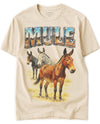 BABATEES Farm Animals Heavy Metal Tshirt for Men, Women & Farmers - 100% Natural Undyed Cotton - Mule