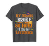 My Broom Broke So I Became A Bartender Halloween Costume T-Shirt - Dark Heather Grey