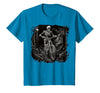 Scary Cyclist Skeleton Gifts Cycling Skeleton Mountain MTB Bicycle Cyclist Skeleton T-Shirt - Sapphire Blue
