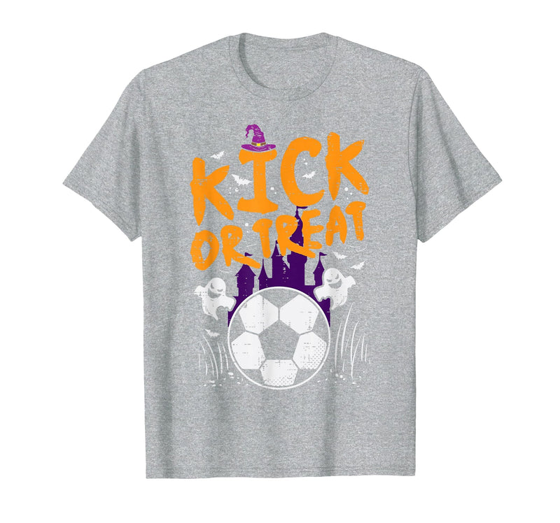 Halloween Shirts For Women Men Kids Boys Girls Halloween Soccer Kick Or Treat Football Costume Boys Kid Men T-Shirt -