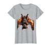 Mademark Grinning Bat Upside Down Rabies Humor Graphic T-Shirt - Heather Grey