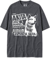 BABATEES U.S.A. MAX-Heavyweight Punk Rock Animals Shaka Wear Oversized 7.5oz Cotton Tshirt - Akita