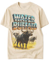 BABATEES Farm Animals Heavy Metal Tshirt for Men, Women & Farmers - 100% Natural Undyed Cotton - Water Buffalo