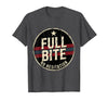 Mademark Full Bite No Hesitation Bold Shark Design T-Shirt - Dark Heather Grey