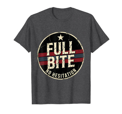 Full Bite No Hesitation Bold Shark Design T-Shirt