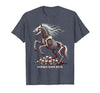 Mademark Horses Over Boys Equestrian Design for Women T-Shirt - Men - Heather Blue