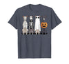 Funny Retro Italian Greyhound Dog Halloween Witch Spooky Ghost Italian Greyhound Pumpkin Halloween Skeleton T-Shirt -