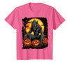 FrightNightFits Werewolf Orange Halloween T-Shirt - Pink Heather