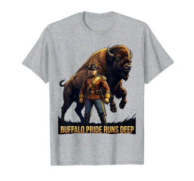 Cow Mademark Buffalo Pride Runs Deep Buffalo Soldiers Runs T-Shirt