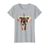 Mademark Trunks Up Always Elephant Graphic Design T-Shirt - Women - Heather Grey