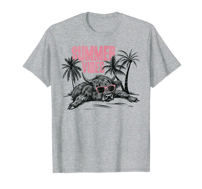 Summer Vibes Highland Cow't Shir't Cow T-Shirt