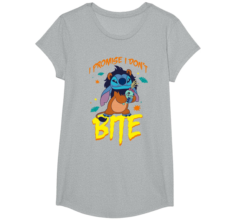 Disney Stitch Scar Costume I Promise I Don't Bite Halloween T-Shirt - Heather Grey