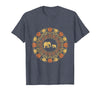 Mademark Mother Elephant and Baby Walking Through Tall Grass T-Shirt - Men - Heather Blue