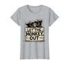 Mademark Let the Monkey Out Wild Primate Graphic Design T-Shirt - Women - Heather Grey