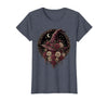 Mademark Witch Hat Black Roses Halloween Women's Design T-Shirt - Heather Blue