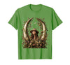 Mademark Safari Explorer Elephant Tusk Skull Framed Art T-Shirt - Men - Grass Green