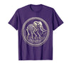 Mademark Elephant Skeleton Mid-Stride Through Tall Grass T-Shirt - Men - Purple