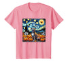 Pitbull Starry Night Tees Starry Night Pitbull Halloween T-Shirt - Pink
