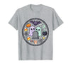 Mademark Ghost & Spirits - Ghost (99 Problems All) T-Shirt - Heather Grey-cute Ghost Peeking Behind Gravestone